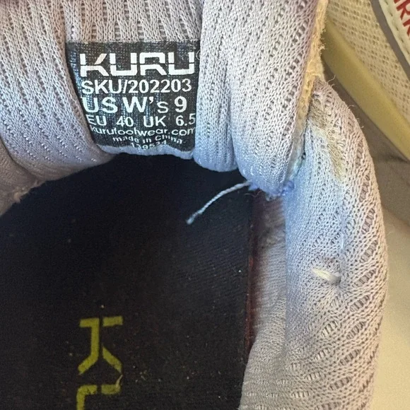 KURU Carrera Sneakers in Cream and Gray with Red Accents - Picture 13 of 14